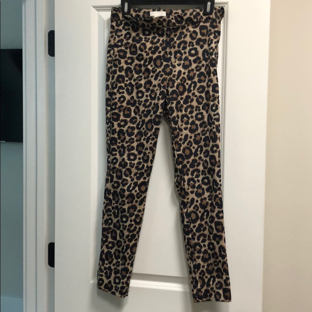 H&M Leopard Lightweight Work Crop Pant